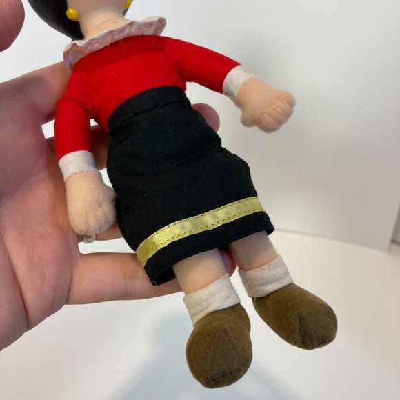 Toy Toons Popeye Olive Oyl Vintage 1991 Plush Toy Stuffed Hard Vinyl Head 7.5" - Picture 5 of 11
